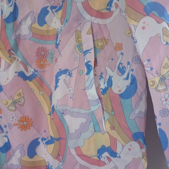 NWT Wonder Nation Pink Unicorn Lined Waterproof Jacket Size XL (14-16) - Picture 3 of 6